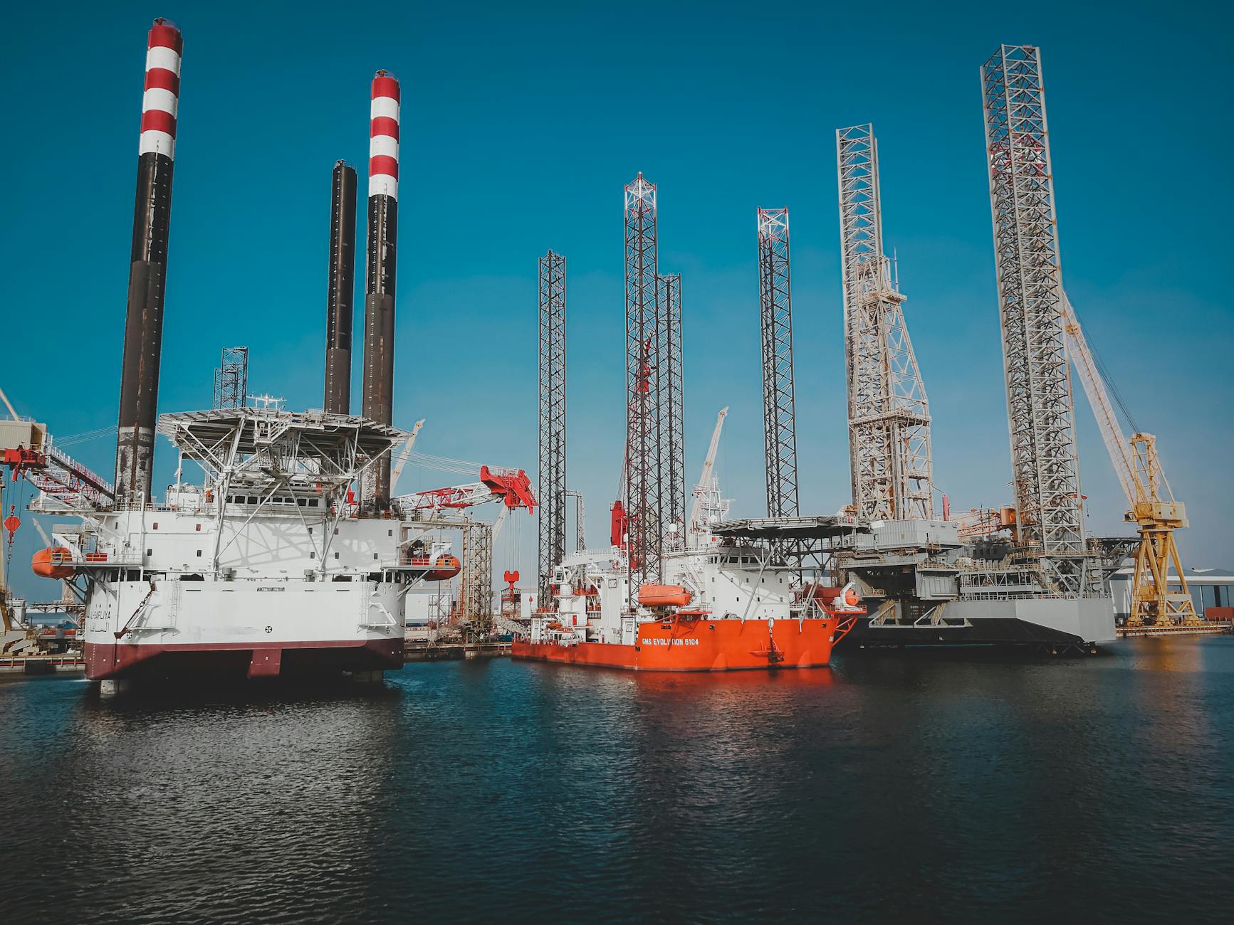 industrial ships in the water