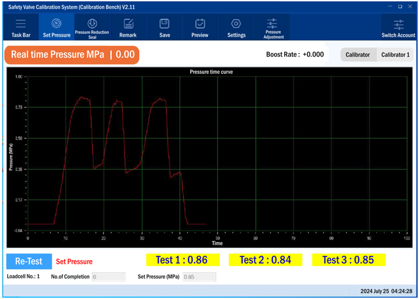 Fig 5.1 - Calibration Interface