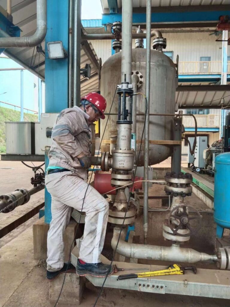 Online Safety valves Testing Services for a metallurgical Plant