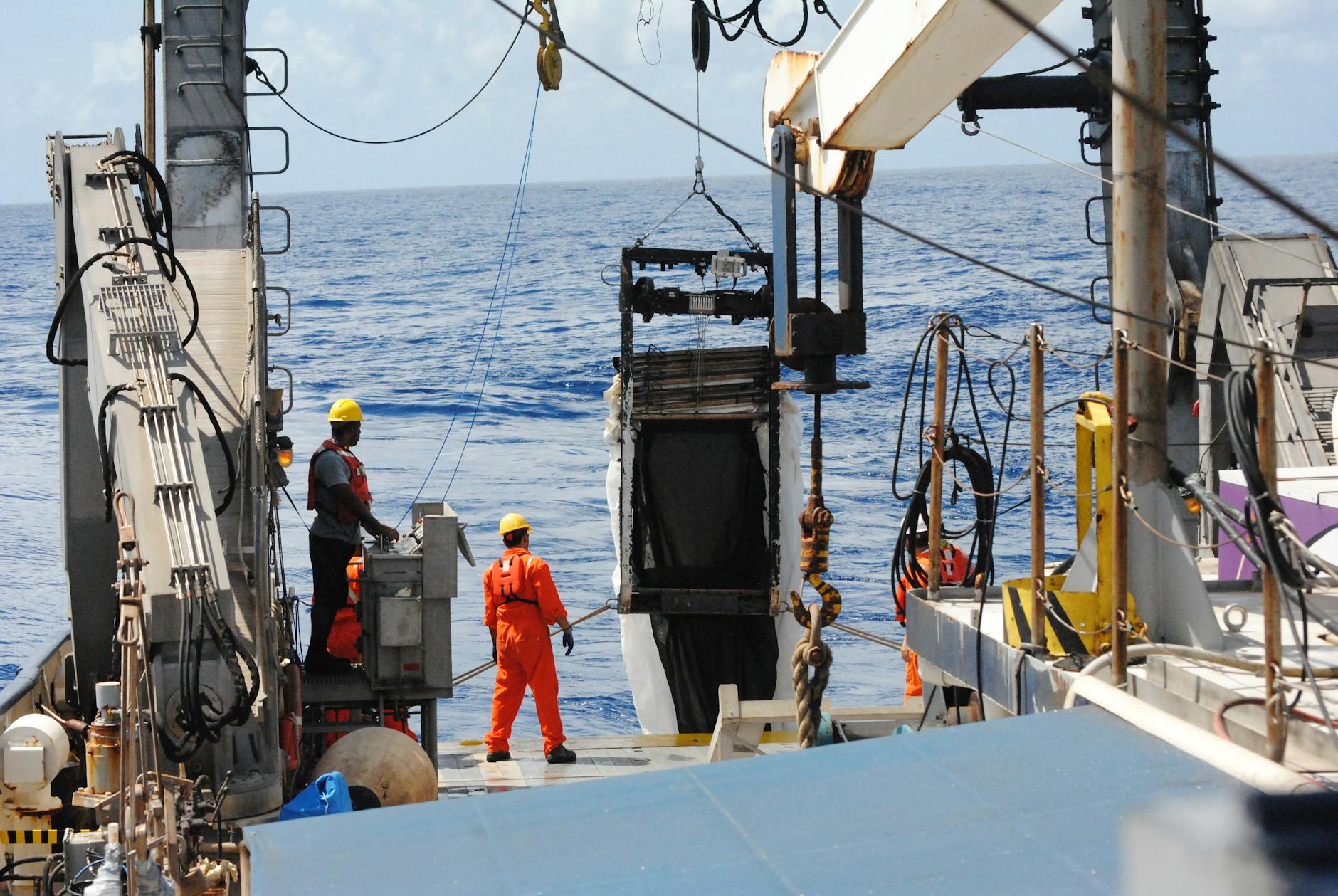 workers on vessel